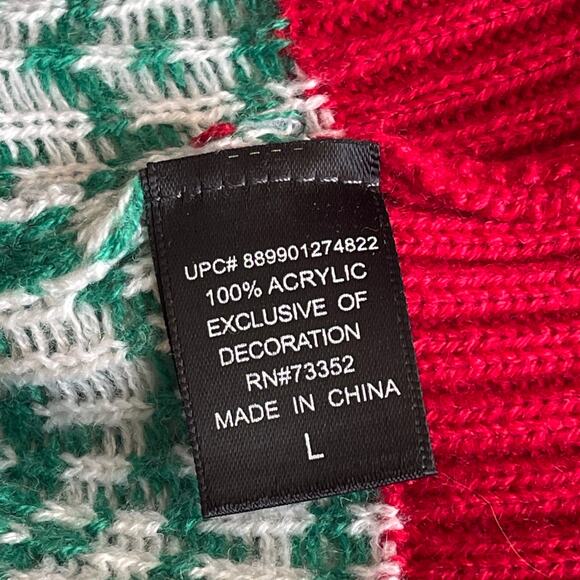 33 Degrees T-Rex Tyrannosaurus Dinosaur Tiny Arms Ugly Christmas Sweater Sz L - Picture 5 of 5